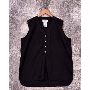 SEEKER Top XL Unisex Adult Black Hemp Organic Cotton Baseball V Tank